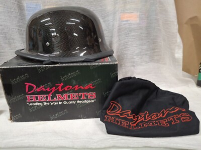 Daytona Helmets Skull Cap GERMAN - GREY CARBON FIBER Motorcycle Helmet 3XL NEW