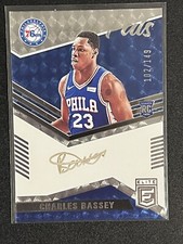 2021-22 Elite Pen Pals /149 Charles Bassey #PP-CBA Rookie Auto On Card Spurs