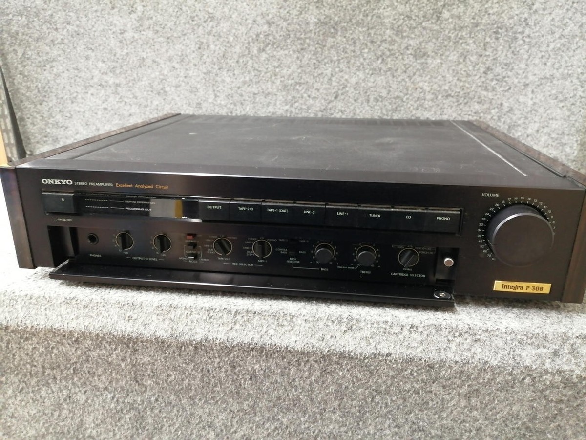 Onkyo integra P-308 Stereo Preamplifier Pre Amplifier Stereo Used 