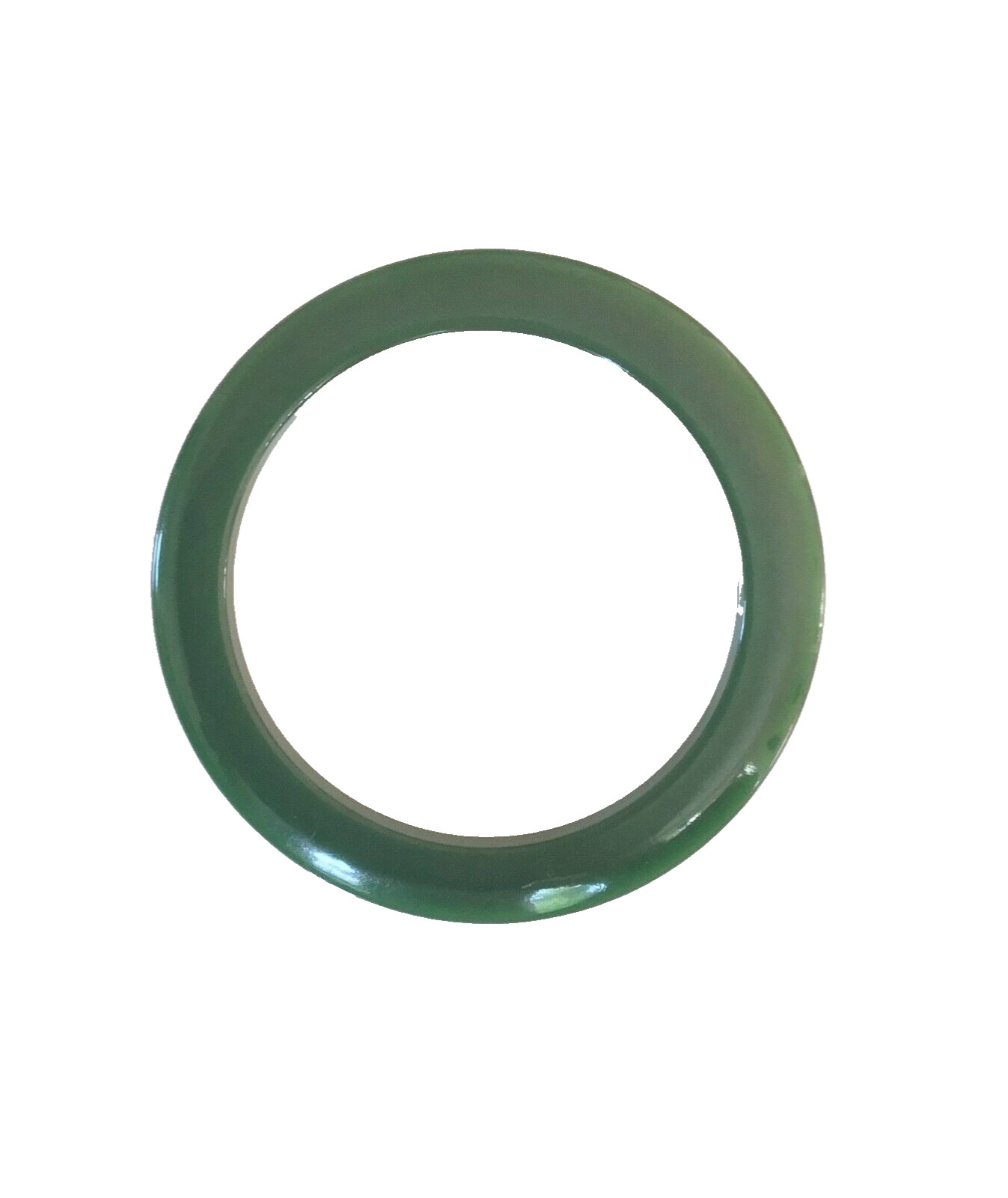 Vintage Solid Spinach Green Bakelite Bangle Brace… - image 1