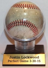 Baseball Display Case Holder & Free Engraved Nameplate Personalized