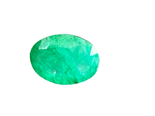 Émeraude Verte Naturelle De Colombie – 21.82 Carats – Forme Ovale, Certifiée GIL – Parfaite Pour Collection Ou Création