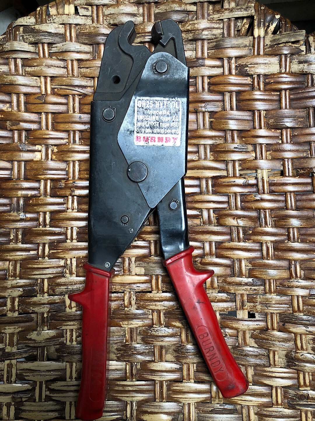 Burndy HyTool OH25 OneHand Ratcheting Crimper eBay