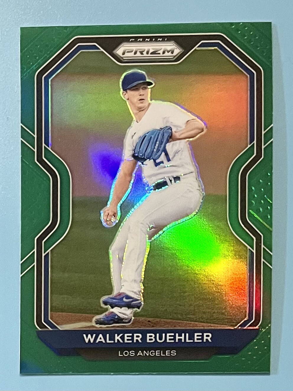 WALKER BUEHLER 2021 PANINI PRIZM GREEN PRIZM #152 Los Angeles DODGERS