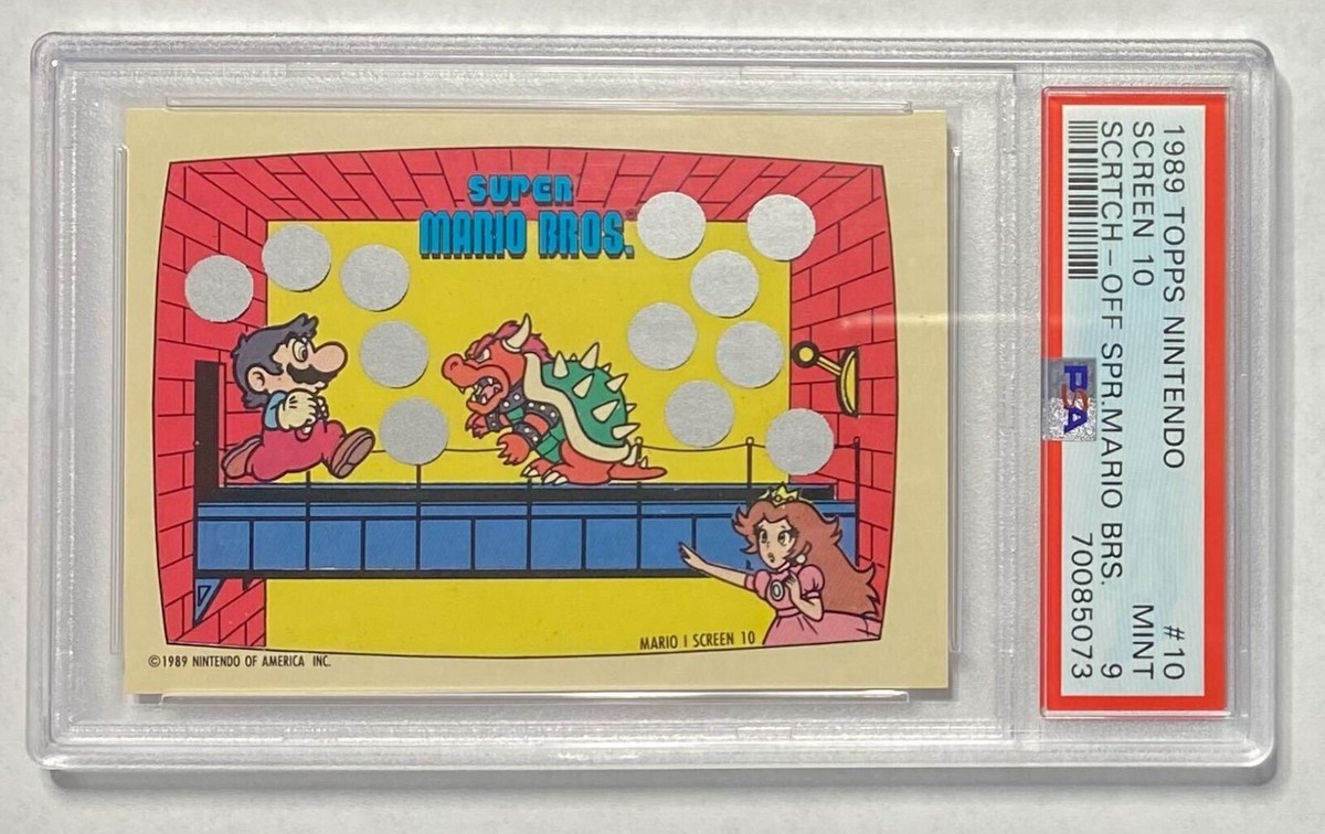 1989 Topps Nintendo Super Mario Bros Screen Scratch #10 PSA 9 MINT