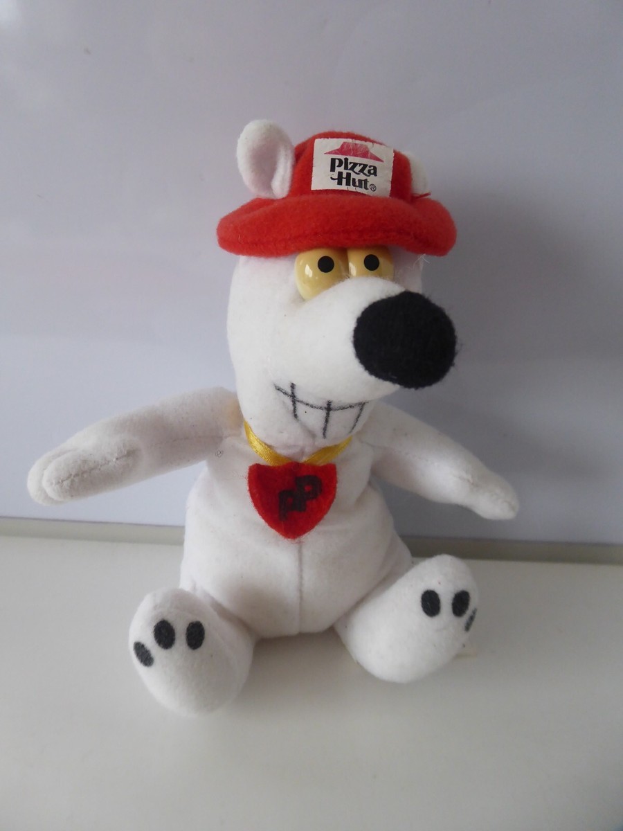 Vintage Pizza Hut Pebbles The Pizza Pooch Dog Soft Plush Mascot Toy