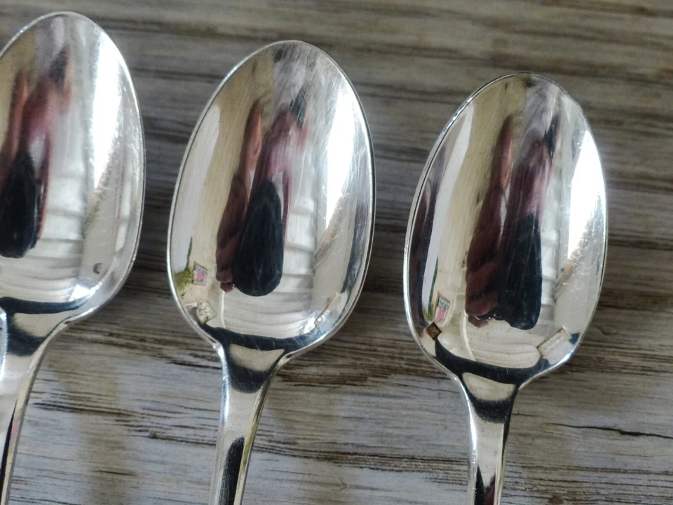 CHRISTOFLE CLUNY Raro Café MOKA Set 6 cucharas Brillo Brillante Plateado Foto 3 de 4