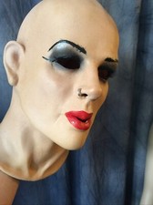 Latexmaske KATE EXTREM B +PIERCING +WIMPERN Trans* Crossdresser Frau Gummi Maske