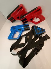 Sharper Image 2 Red 1 Blue Laser Tag Guns 1 Target Cosplay Tested Works
