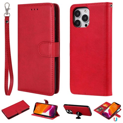 For iPhone 13 12 11 X XR SE 8 7 6s Magnetic Detachable Wallet Leather Case Cover - Picture 11 of 43