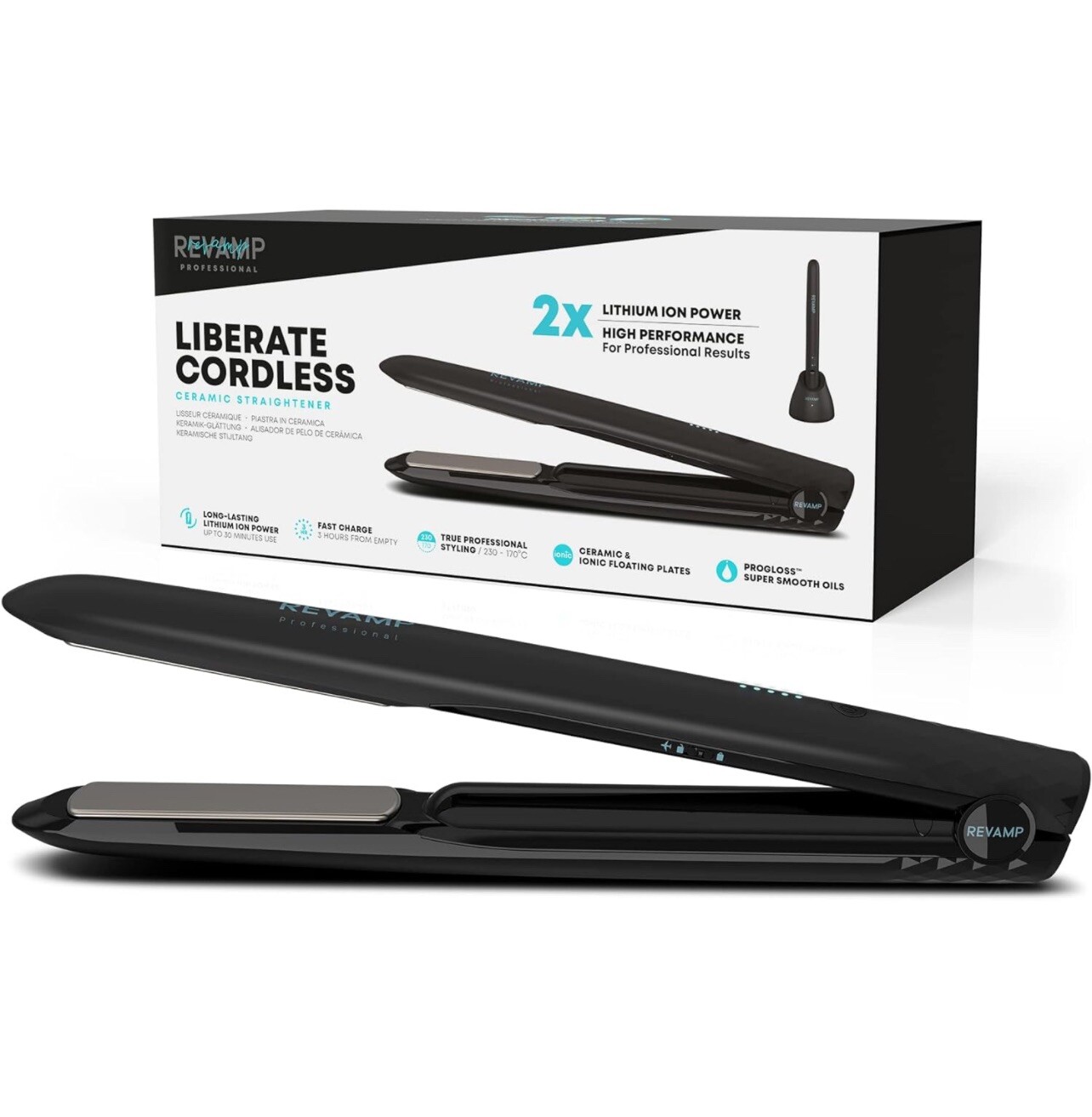 Revamp Progloss Liberate Cordless Ceramic Hair Straightener BNIB