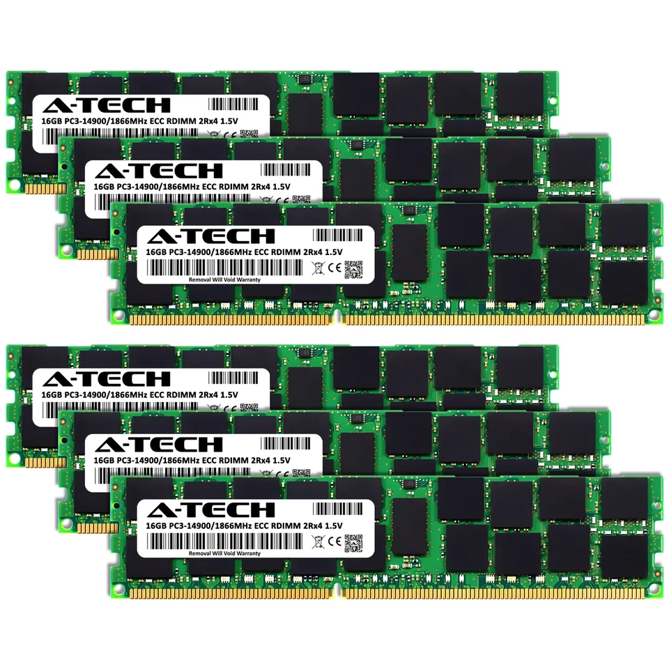 96GB 6x 16GB PC3-14900R RDIMM ASUS RS700-E7/RS4 RS700-E7/RS4-C Memory RAM - Image 2 of 3