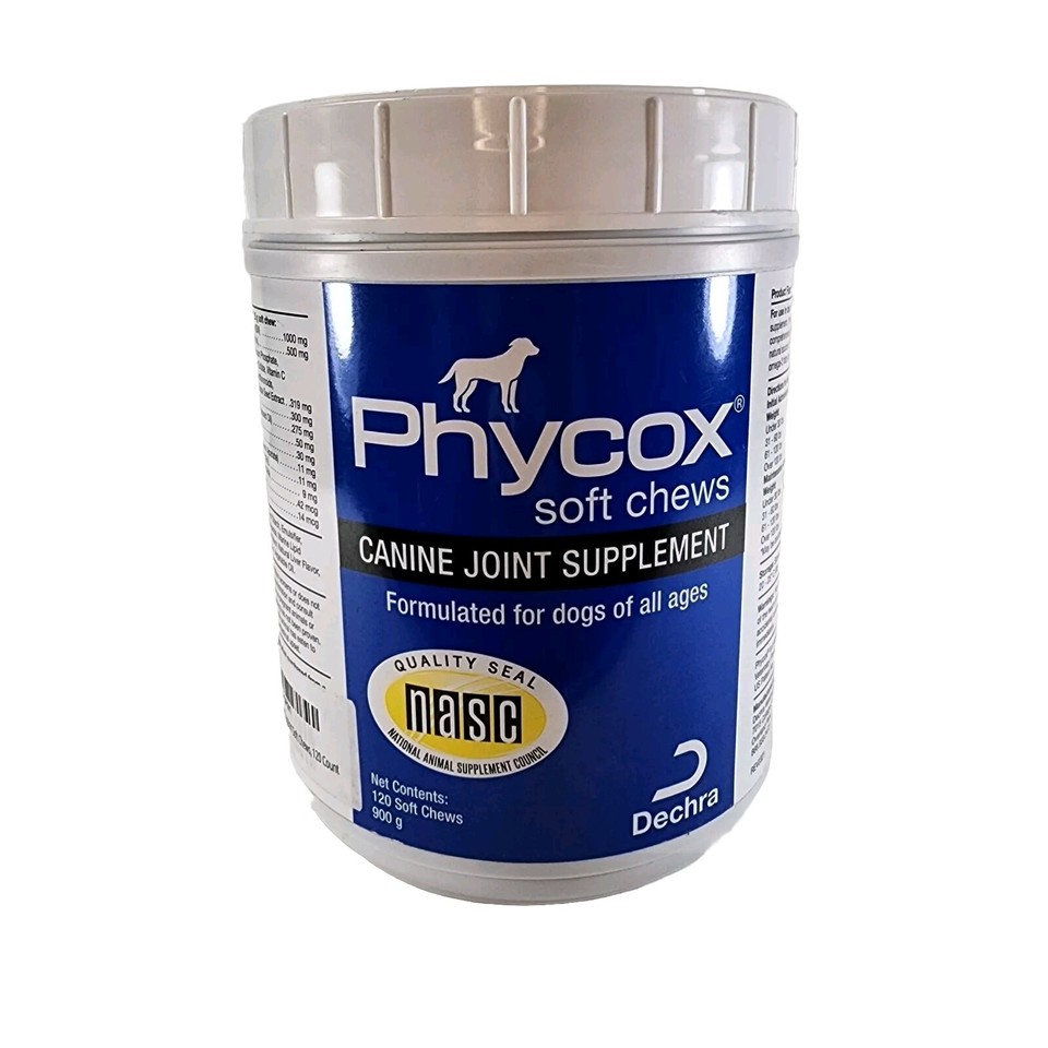 Dechra Phycox Soft Chew Canine Dog Joint Supplement 120 Chews Exp 03/