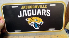 Jacksonville Jaguars NFL national football league team plastic License Plate