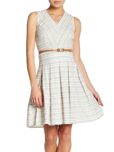 knee length dresses for ladies Sara Linen Midi Dress