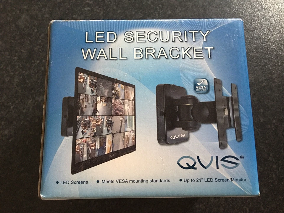QVIS LCDARM3 LED Security Wall Bracket For Upto 21” LED Screen/Monitor - Image 2 of 4