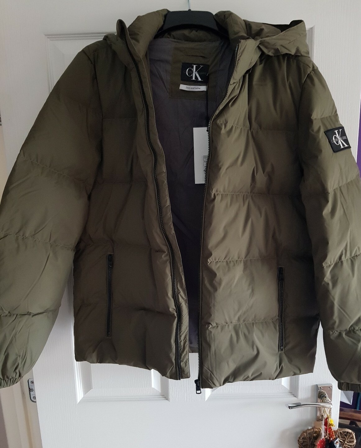 Calvin Klein down jacket green and 