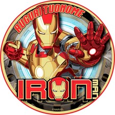 Cialda AVENGERS IRON MAN Decorazione Torta Ostia o Pasta di Zucchero 