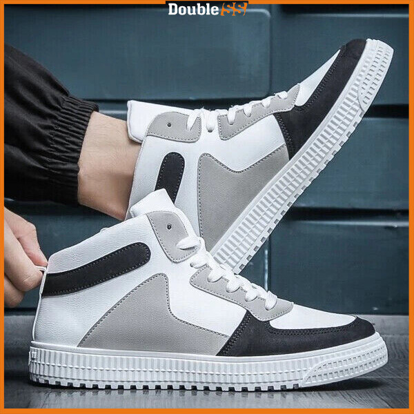 Scarpe da Uomo Bianche Sportive Sneakers in eco pelle Ginnastica