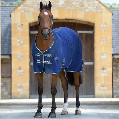 Weatherbeeta Fleece Cooler Standard Abschwitzdecke - dark blue/grey/white