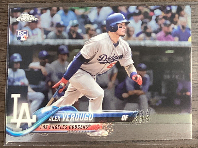 2018 Topps Chrome Alex Verdugo #167 Rookie Card! L.A. Dodgers! #606