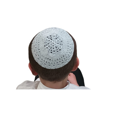 Kippa Tricotée à Main - Chapeau Juif Yamaka Pour Hommes, En Coton/polyester, Taille 16-17 Cm