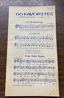 Vintage 50 Favorites Song Book by Informal Music Service KUM BA YAH etc.