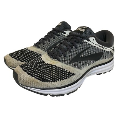 Brooks Womens Revel Knit Running Shoes Black White 1202491B155 Size 11 