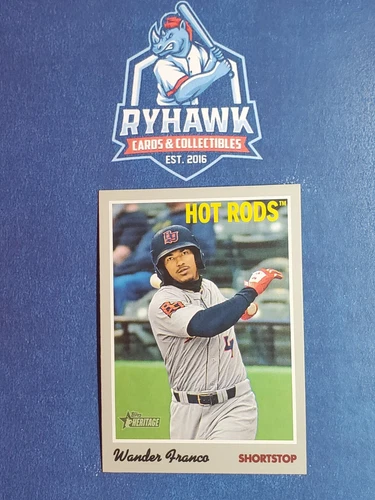 2019 Topps Heritage Minor League #1 Wander Franco Rays Hot Rods Minors
