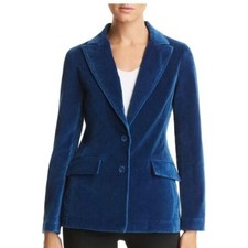 Parker Smith Velvet Blazer Jacket Midnight Blue Size Medium