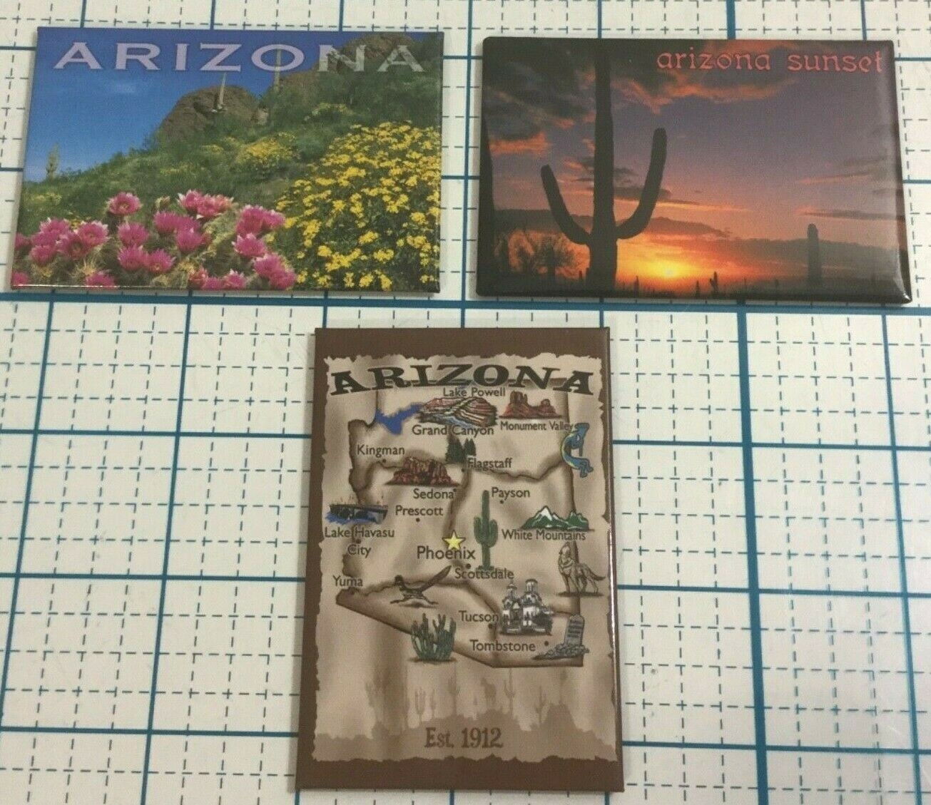 Magnete Souvenir In Legno Phoenix, Arizona – Printtoo, Decorativo, 2.5x4 Pollici