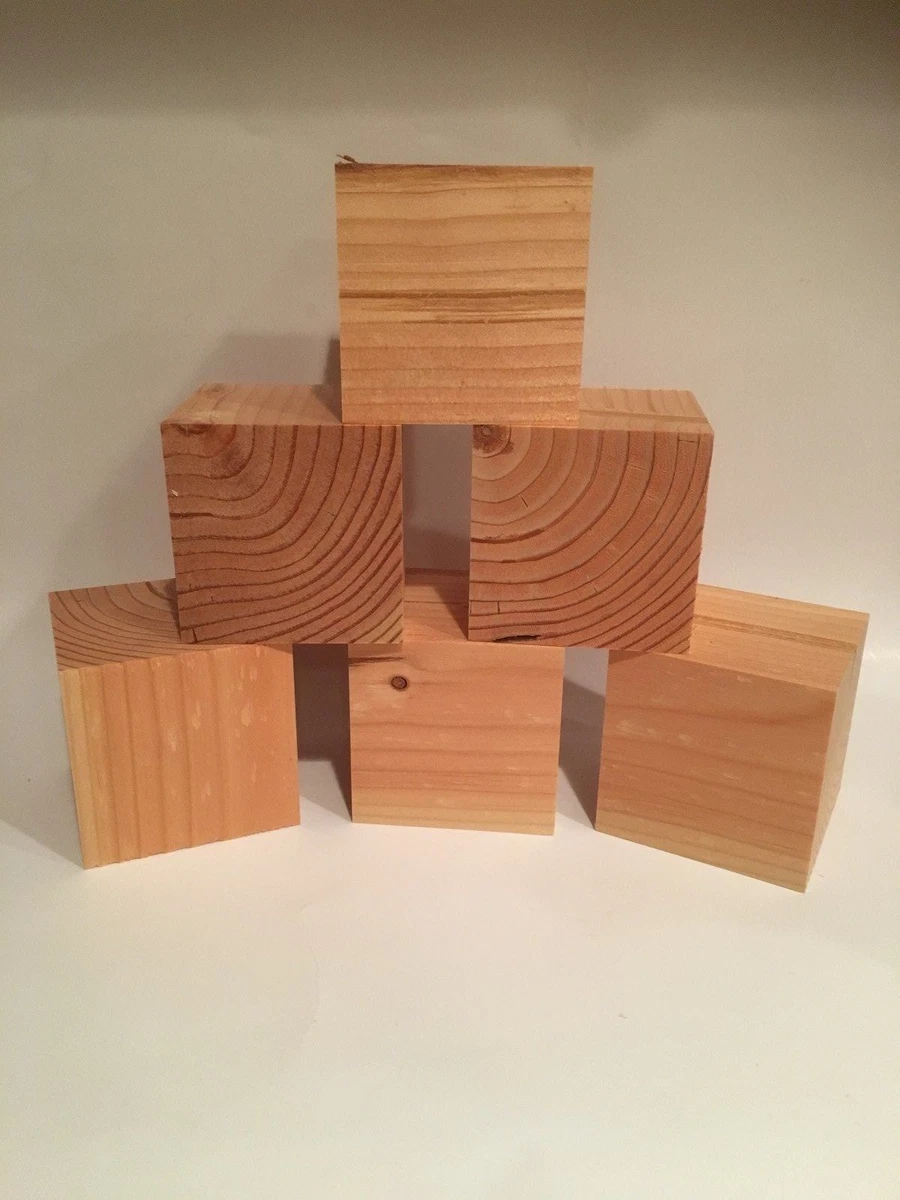 Set of 10 - 3 Wooden Crafting Block, Blocks, 3x3 Inch, Cube, Cubes