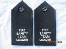 British Army Defence Fire Service Shoulder Straps: Fire Safety Team Leader