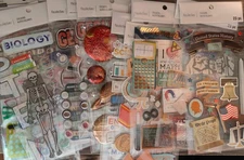 New scrapbook stickers Math Science Ecology Physics History STEM Biology Nerds