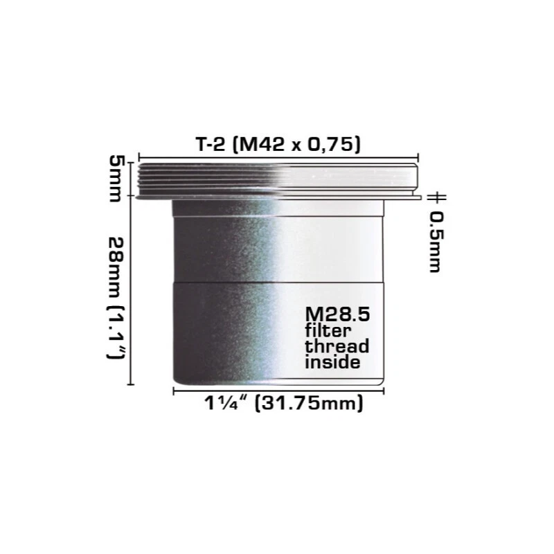 Baader Adapter 1,25" / T2 - Bild 3 von 3