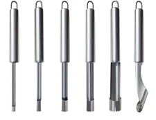 6 Pcs Jalapeno Pepper Corer Seed Remover Zucchini Cucumber Corer Chili Deseeder