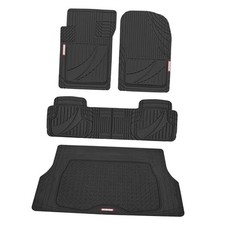 FlexTough Heavy Duty Rubber Car Floor Mats All Weather  Cargo Medium Black