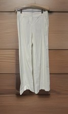 Elie Tahari Pants Size 2 White Off White Bootcut High Rise Cotton Blend Pockets