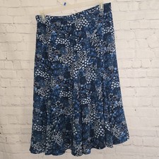 Sag Harbor Skirt sz 12 Blue Floral Layered Stretch Vtg 90s Y2k Whimsygoth