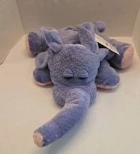 Vtg 2000 Commonwealth Floppy Elephant Purple Plush Laying Soft Tag