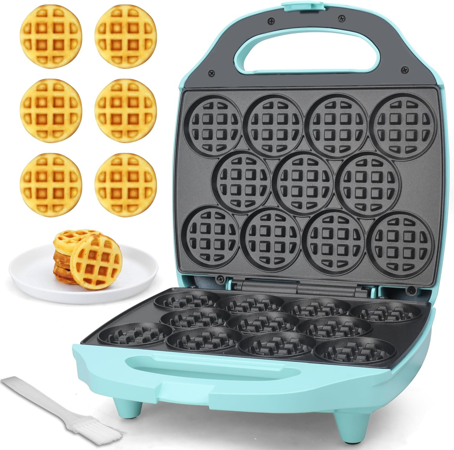 Piccola Macchina per Waffle Elettrica - Cialdiera Antiaderente Veloce