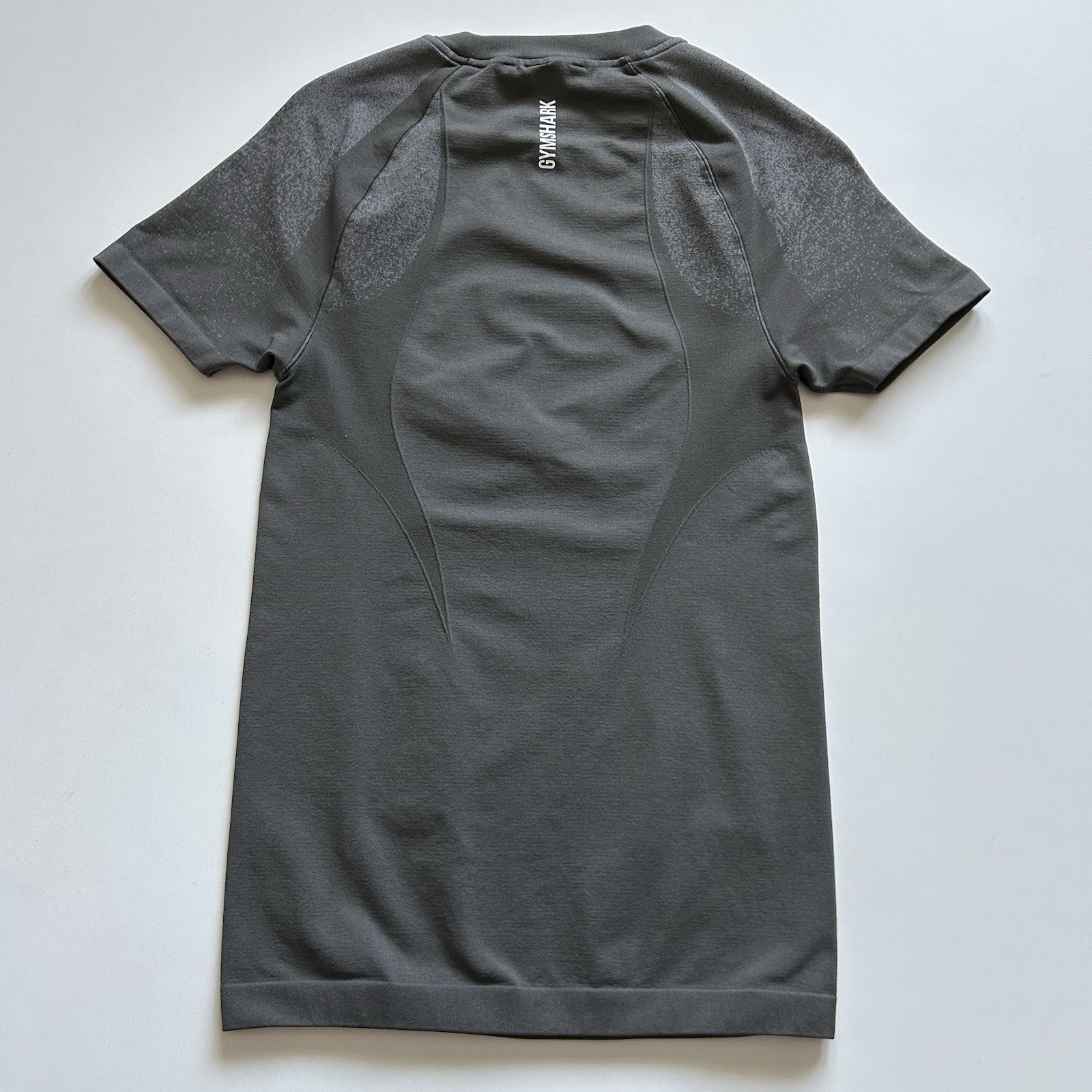 Gymshark Compression Fit Workout Shirt –Onyx V1 Style Grey Size XS Short Sleeve image 4