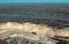 Vintage Nantasket Beach Waves Postcard by Tichnor Bros 1950s