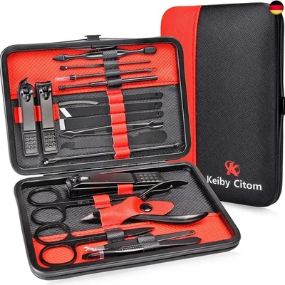 BESUCHE DEN KEIBY CITOM-STORE Maniküre Set Professionelles Nagelknipser Kit Pediküre Kit -18 stücke Pflegeset