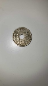 1933 TUNISIA 10 CENTIMES Protectorat Francais