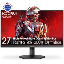 KOORUI 27 Gaming Monitor 200Hz 1ms Fast IPS WQHD 2560 x 1440p HDR 400 Display