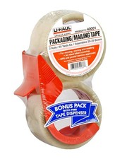 2 Rolls 55 Yard Packaging Mailing Tape With Dispenser Heavy Duty Shipping