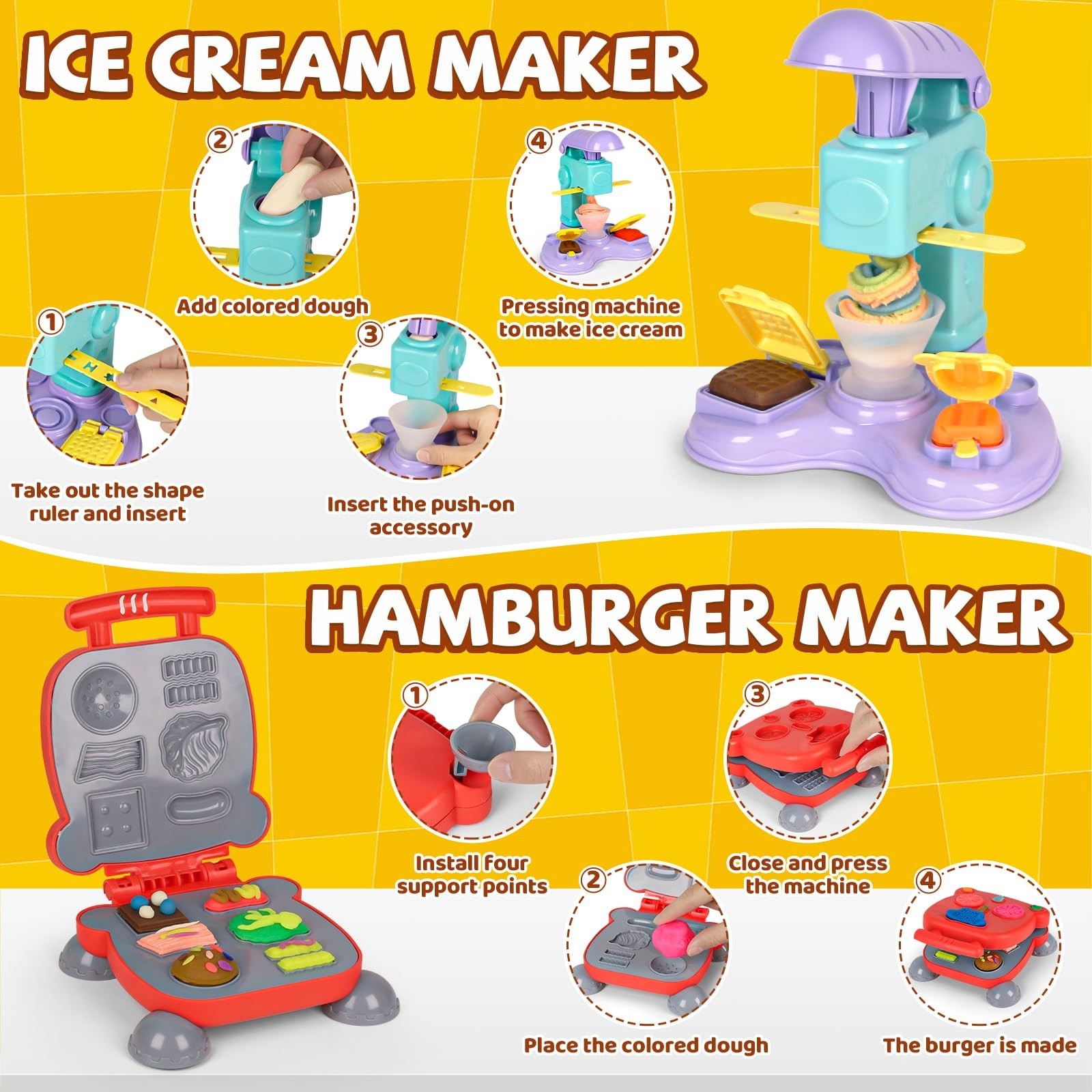 4-in-1 Dough Sets for Kids 2-4-8 Ultimate 87 PCS Play Tools, 24 Clay Creative...