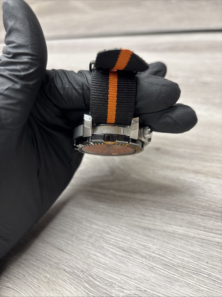 RARE Seiko SNM037 Men's Land Monster Orange Diver Watch 7S35-00F0