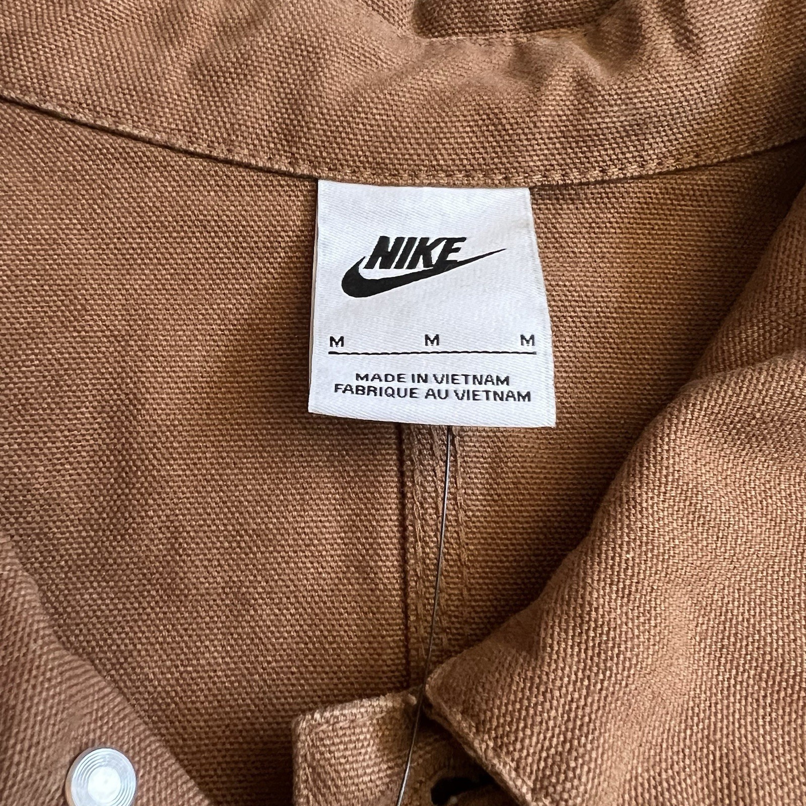 SACAI X NIKE Nike Life Giacca Cappotto Tela Sfoderato Chore Ale Marrone DQ5184 270 $150 Uomo XXL